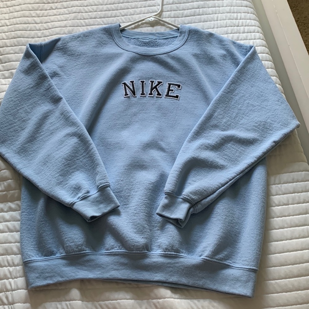 Light Blue Nike Monogrammed Sweatshirt